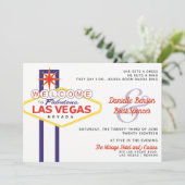 Las Vegas Sign Wedding Kaart (Staand voorkant)