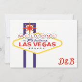 Las Vegas Sign Wedding Kaart (Achterkant)