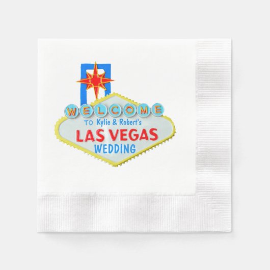 Las Vegas Sign Wedding Servet (Voorkant)