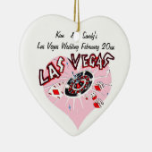 Las Vegas Sign Wedding Souvenir Keramisch Ornament (Rechts)