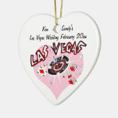 Las Vegas Sign Wedding Souvenir Keramisch Ornament (Links)