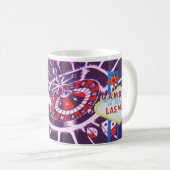 Las Vegas Sign. with Casino Dice and Roulette Koffiemok (Voorkant rechts)