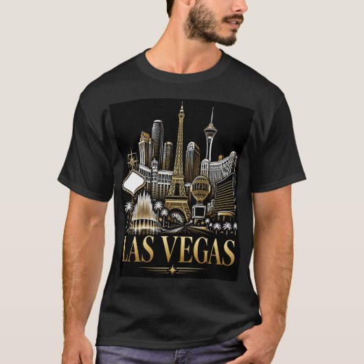 Las Vegas Silhouet T-shirt (Voorkant)