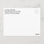Las Vegas Silhouette - Post Card Briefkaart (Achterkant)