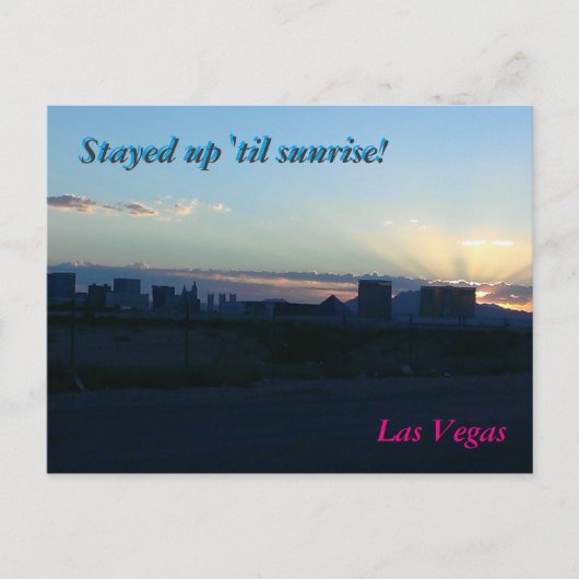 Las Vegas Silhouette - Post Card Briefkaart (Voorkant)