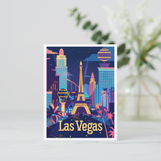 Las Vegas - Sin City After Dark Save the Date Briefkaart (Staand voorkant)