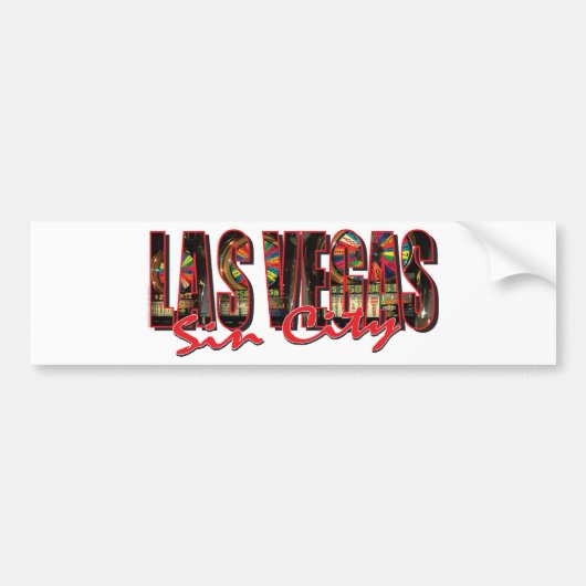 Las Vegas Sin City Bumpersticker (Voorkant)