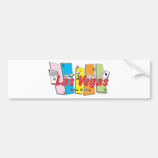 Las-Vegas-Sin-City Bumpersticker (Voorkant)