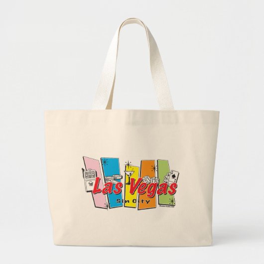 Las-Vegas-Sin-City Grote Tote Bag (Voorkant)