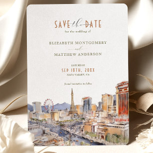 Las Vegas Sin City Wedding Save the Date Kaart