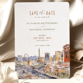 Las Vegas Sin City Wedding Save the Date Kaart