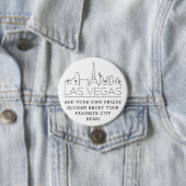 Las Vegas Skyline | Aangepaste Button met sleuf (In situ)