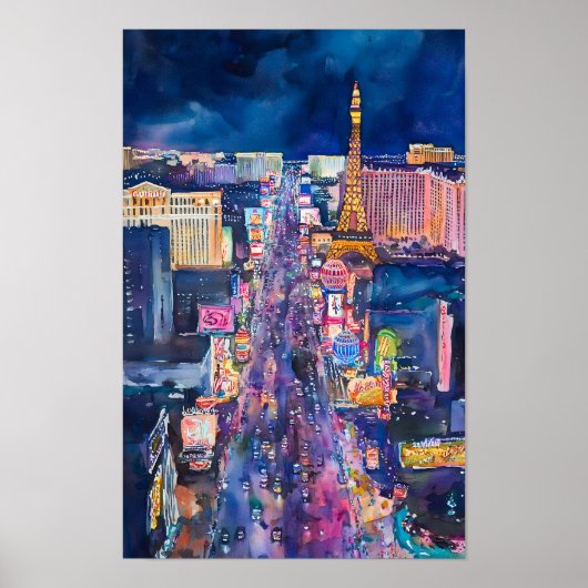 Las Vegas Skyline Art Print (Voorkant)