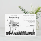 Las Vegas Skyline Birthday Party of Special Event Kaart (Staand voorkant)