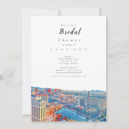 Las Vegas Skyline Bridal Shower Invitation Kaart