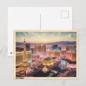Las Vegas Skyline  Briefkaart (Voorkant / Achterkant)