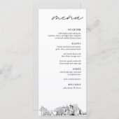 Las Vegas Skyline bruiloft diner menu (Voorkant / Achterkant)