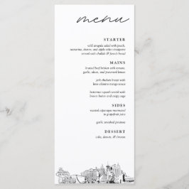Las Vegas Skyline bruiloft diner menu