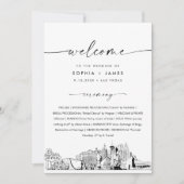 Las Vegas skyline bruiloft programma 5x7 Kaart (Voorkant)