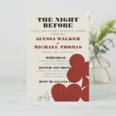 Las Vegas Skyline bruiloft repetitie diner Kaart (Staand voorkant)