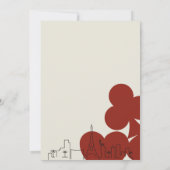 Las Vegas Skyline bruiloft repetitie diner Kaart (Achterkant)