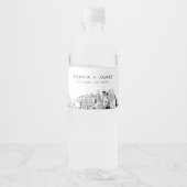 Las Vegas Skyline bruiloft Waterfles Etiket (Voorkant)