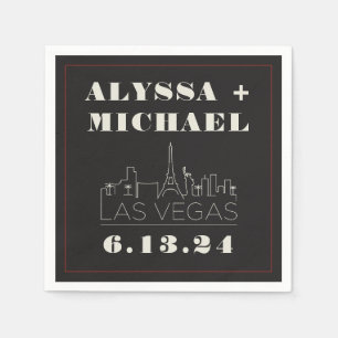 Las Vegas Skyline Casino Wedding Servet