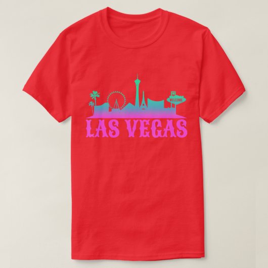 Las Vegas Skyline Cityscape City Metropole T-shirt (Design voorkant)