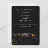Las Vegas Skyline flat Save the Date Kaart (Voorkant)