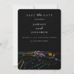 Las Vegas Skyline flat Save the Date Kaart<br><div class="desc">Vertel je vrienden en familie om de datum voor je Vegas bruiloft te redden.</div>