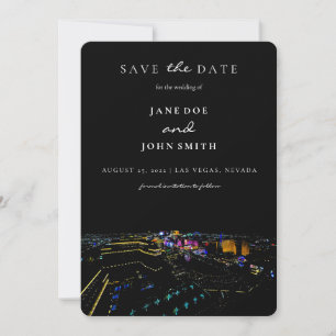 Las Vegas Skyline flat Save the Date Kaart