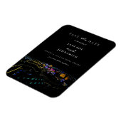 Las Vegas Skyline flat Save the Date Kaart Magnet Magneet (Linkerzijde)