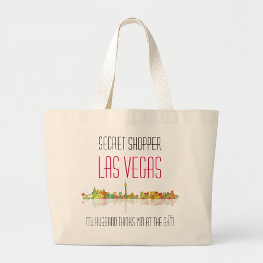 Las Vegas Skyline Grote Tote Bag (Voorkant)