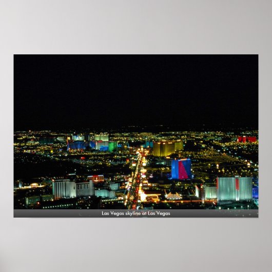 Las Vegas skyline in Las Vegas Poster (Voorkant)