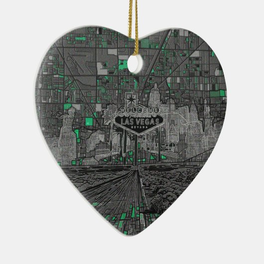 las vegas skyline keramisch ornament (Rechts)