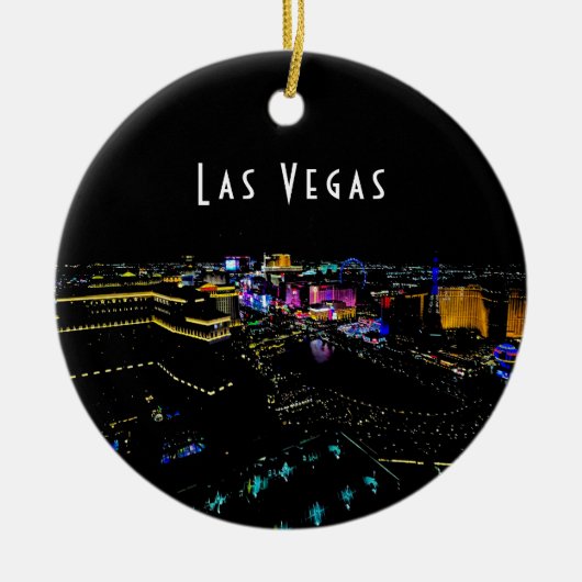 Las Vegas Skyline Keramisch Ornament (Voorkant)