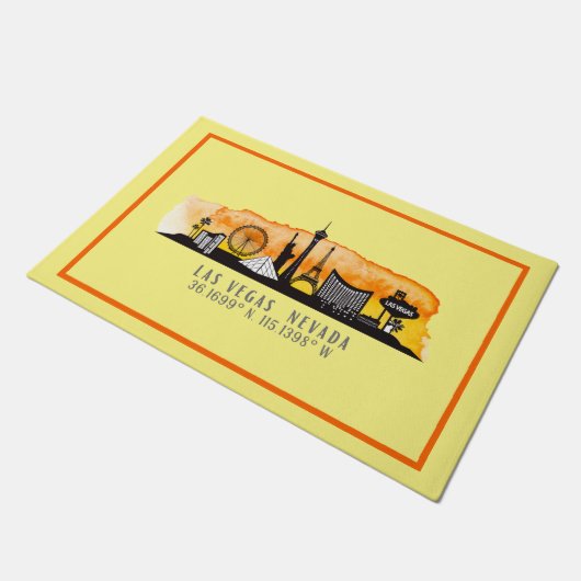 Las Vegas Skyline Latitude Deurmat (Schuin)