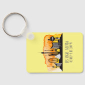 Las Vegas Skyline Latitude en Longitude Sleutelhanger (Achterkant)