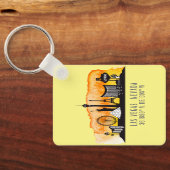 Las Vegas Skyline Latitude en Longitude Sleutelhanger (Achterkant)