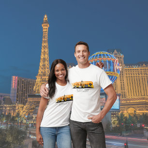 Las Vegas Skyline Latitude en Longitude T-shirt