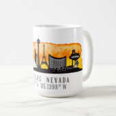 Las Vegas Skyline Latitude Koffiemok (Voorkant rechts)