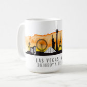 Las Vegas Skyline Latitude Koffiemok (Voorkant links)