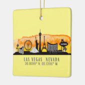Las Vegas Skyline Latitude Personalized Keramisch Ornament (Links)