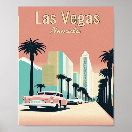 Las Vegas Skyline Minimalist  Art Poster (Voorkant)