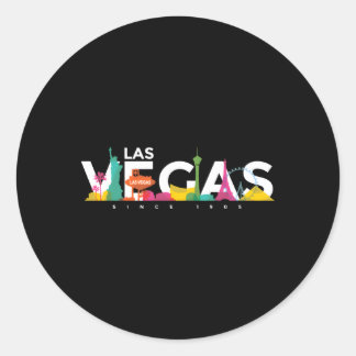 Las Vegas Skyline Nevada Ronde Sticker