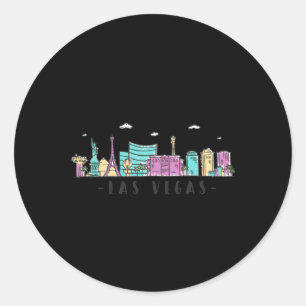 Las Vegas Skyline Nevada Ronde Sticker