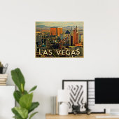 Las Vegas Skyline Poster (Thuiskantoor)