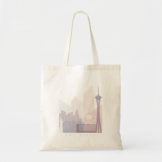 LAS VEGAS SKYLINE POSTER PASTEL TOTE BAG (Voorkant)
