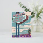 Las Vegas Skyline Printable, Cityscape Line Muur A Briefkaart (Staand voorkant)