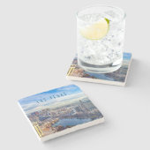 Las Vegas Skyline Stone Onderzetter (Zijkant)